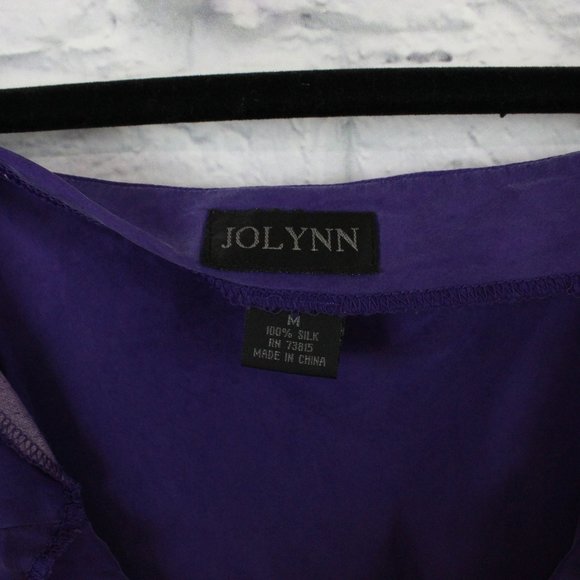 JOLYNN Women's 100% Purple Silk Night Dress Size M - Picture 7 of 9